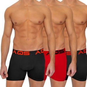 AQS Men's 3 Pack Boxer Briefs